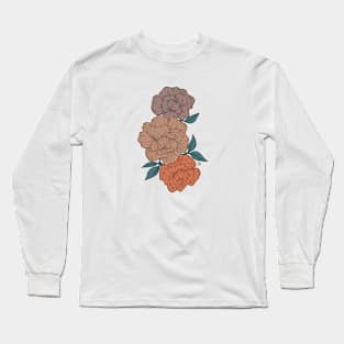 Floral Print (Peonies) Long Sleeve T-Shirt